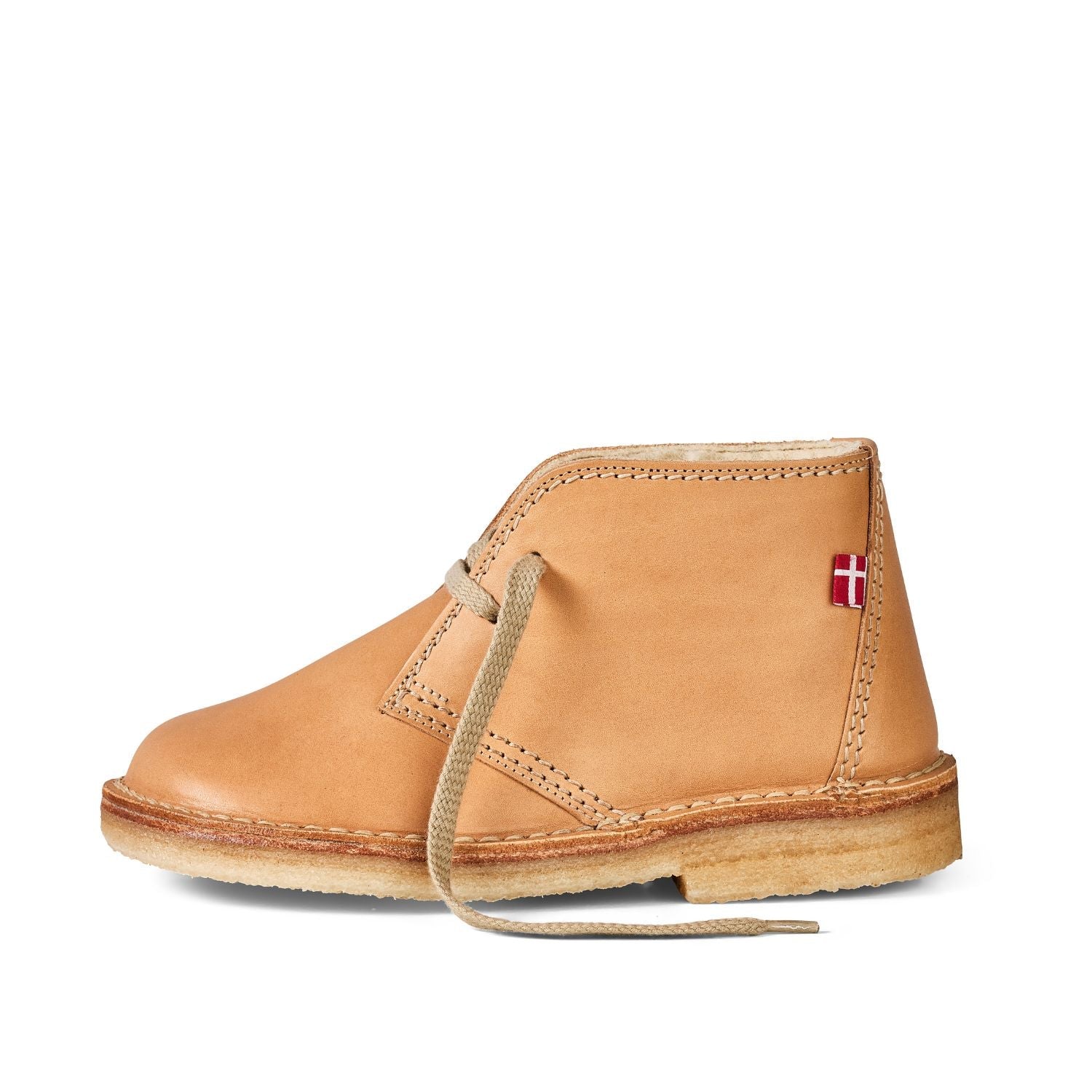 Duckfeet Aalborg Bio wool-lined leather ankle boot, outer side view on white background