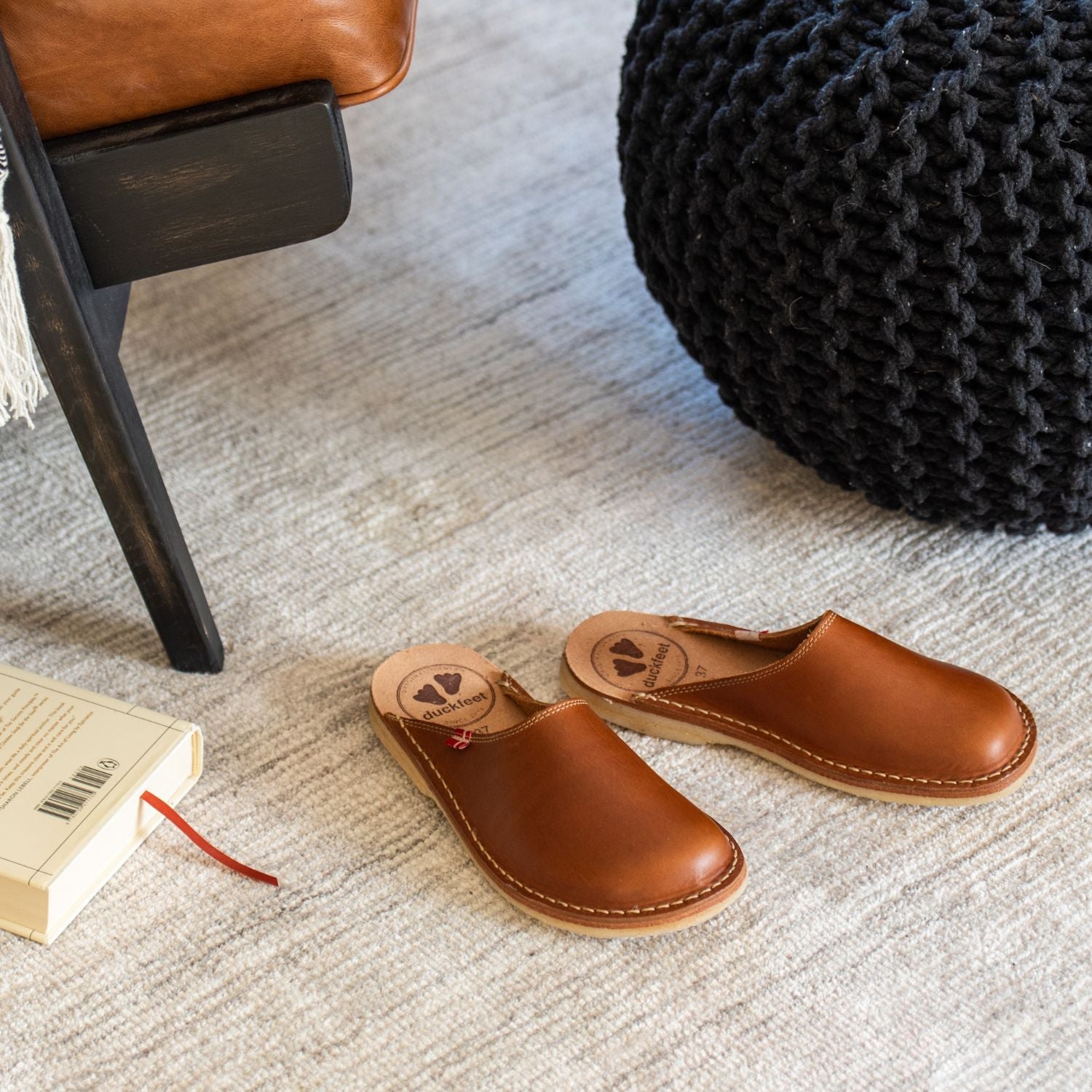 Duckfeet Blåvand Brown leather slipper, additional product image 1