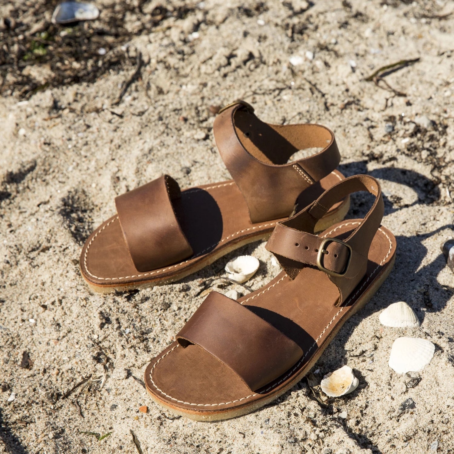 Duckfeet Løkken Cocoa ankle-strap leather sandal, additional product image 1