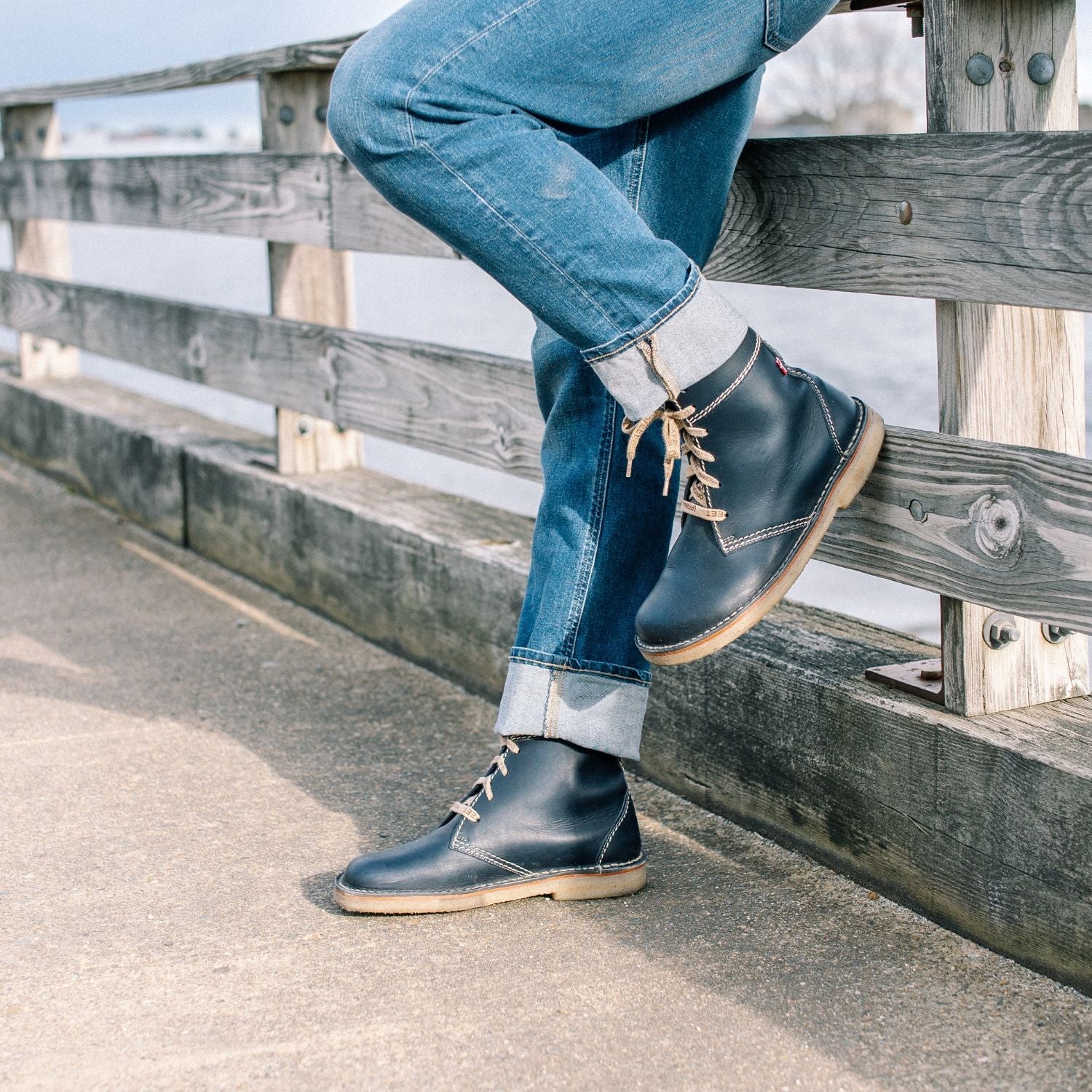 Duckfeet Fåborg Blue lace-up leather boot, additional product image 1
