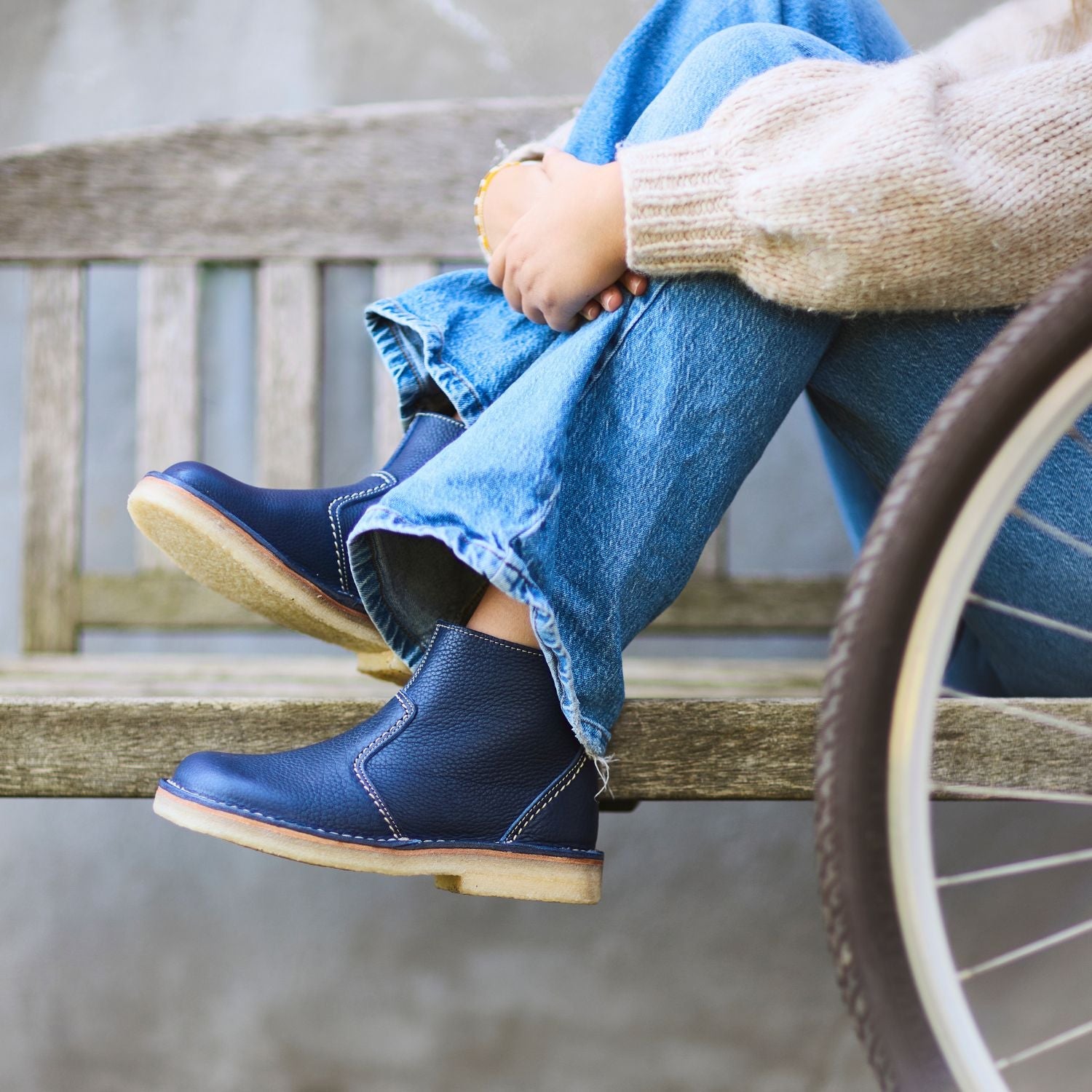 Duckfeet Fredericia Royal Blue zip-up leather ankle boot, additional product image 1