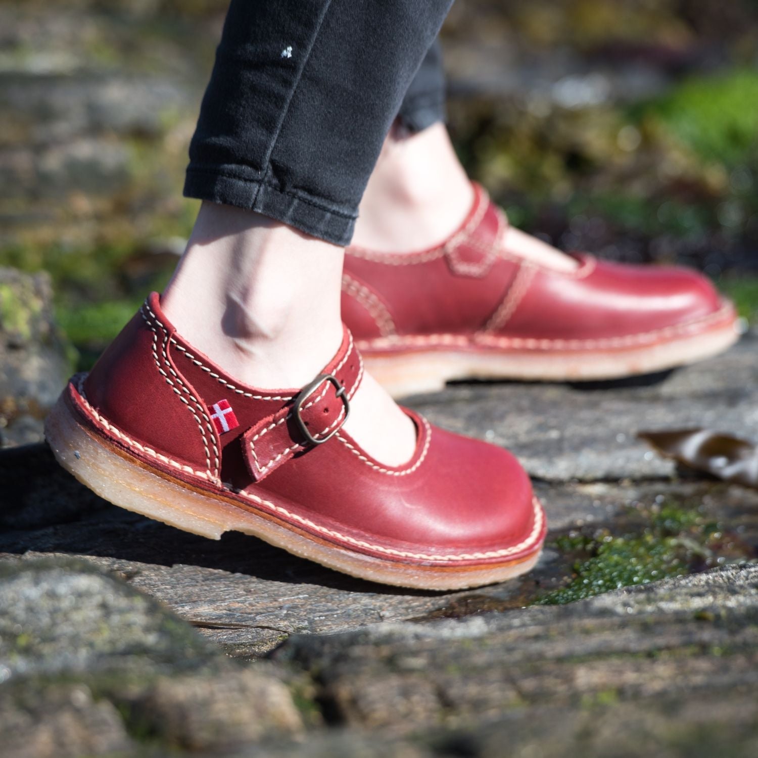 Duckfeet Himmerland Granate leather Mary Jane shoe, additional product image 3