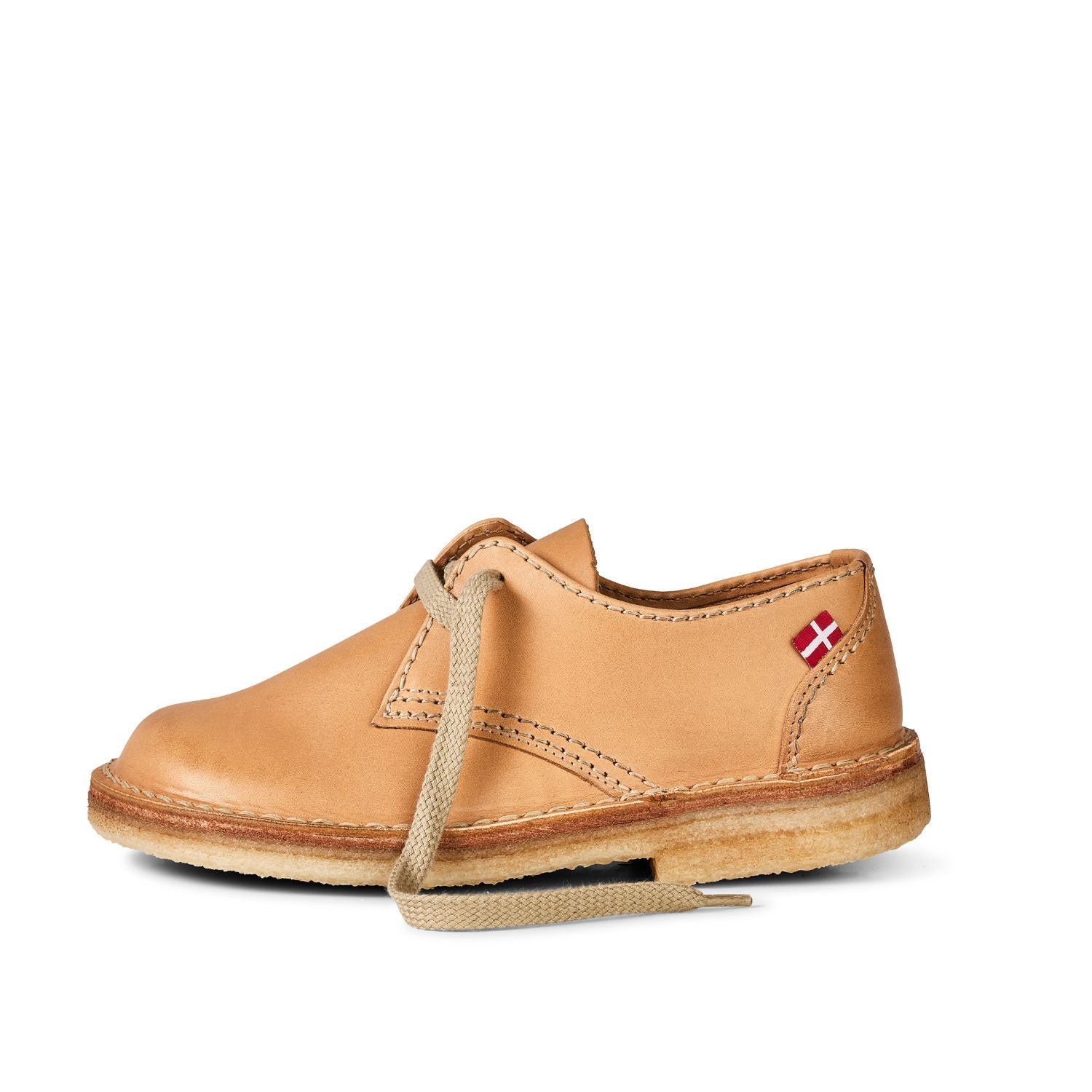 Duckfeet Jylland Bio leather derby shoe, outer side view on white background