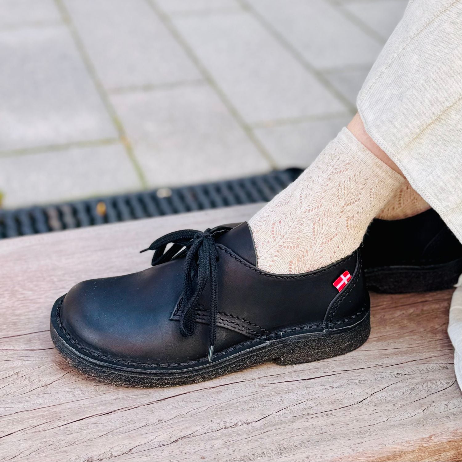 Duckfeet Jylland Black - Blackline leather derby shoe, additional product image 2