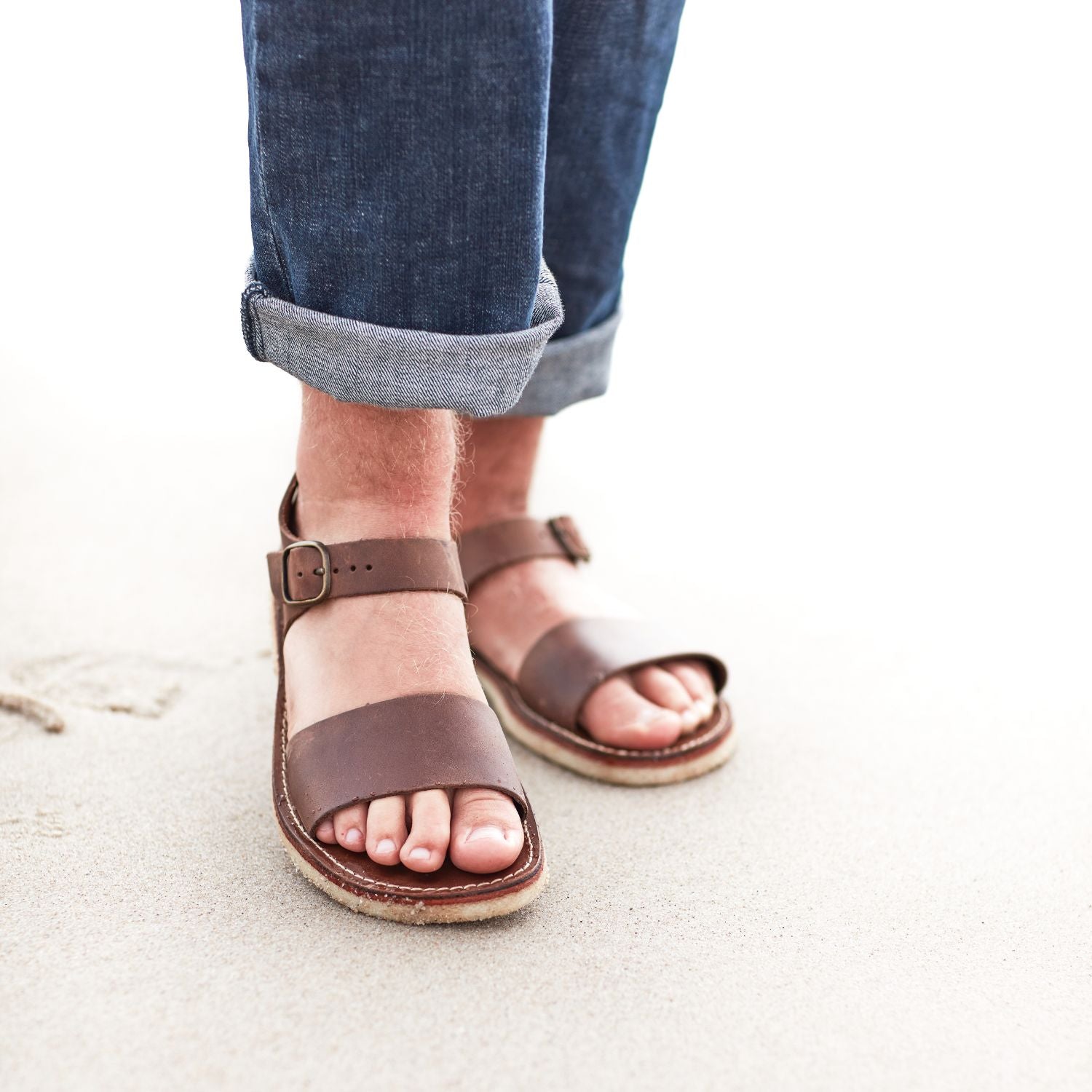 Duckfeet Løkken Cocoa ankle-strap leather sandal, additional product image 2
