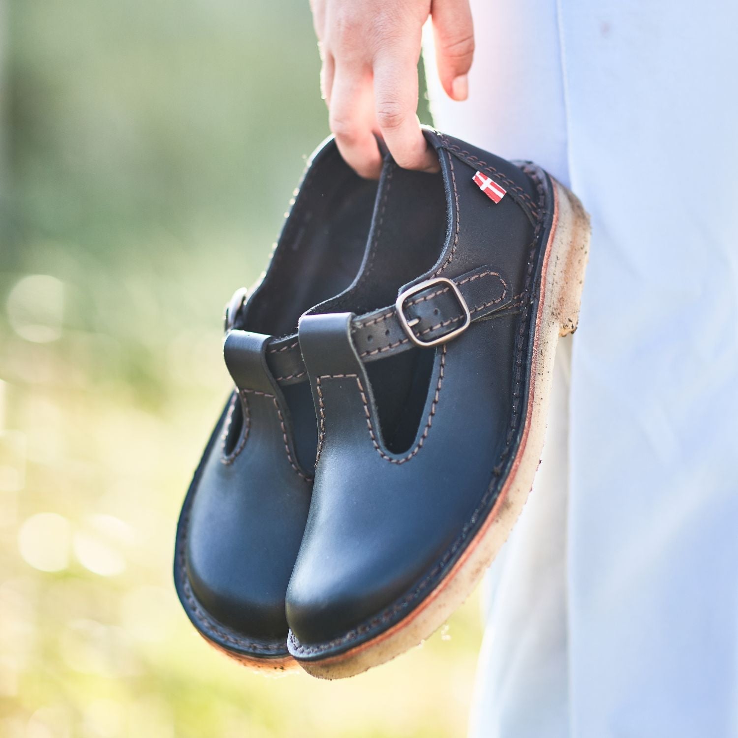 Duckfeet Lolland Black T-strap leather Mary Jane shoe, additional product image 1