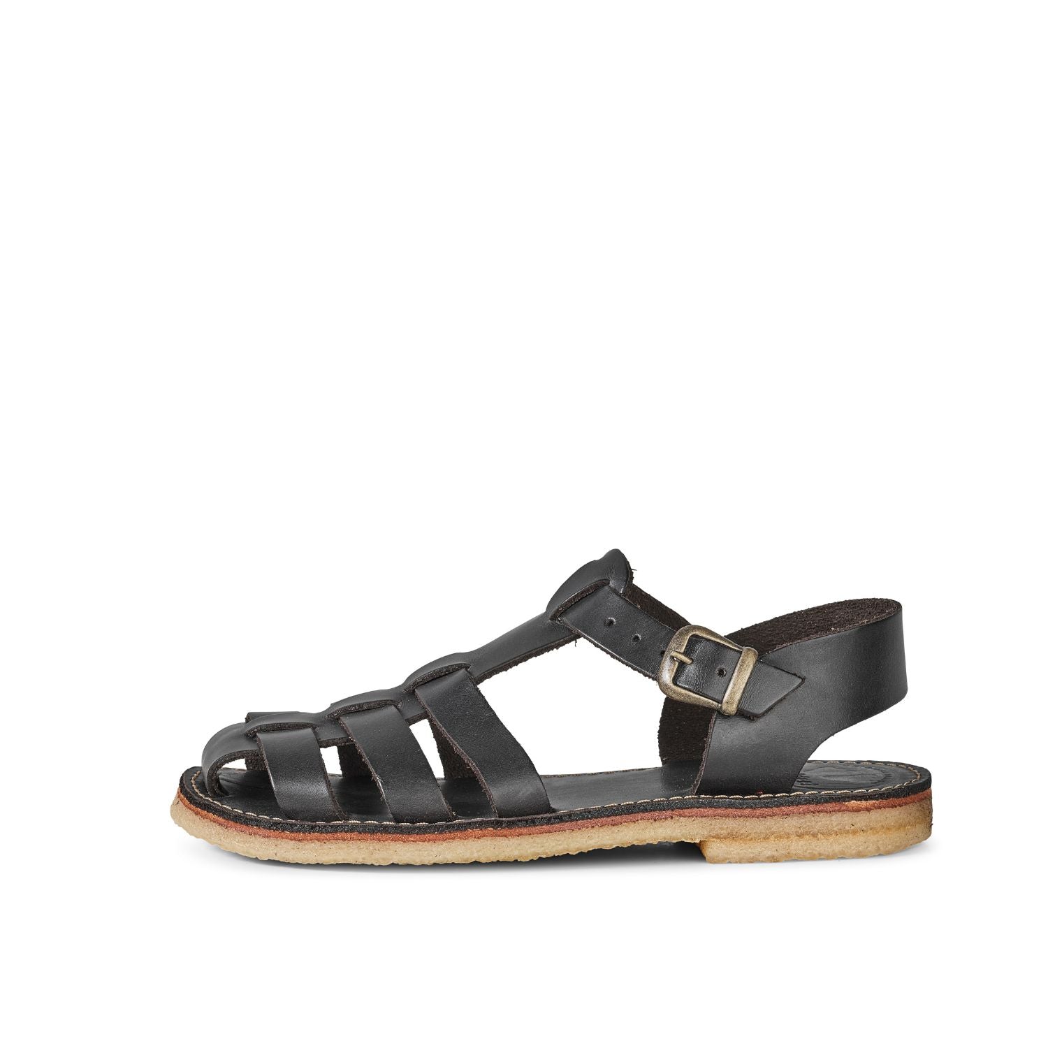 Duckfeet Ringkøbing Slate fisherman leather sandal, outer side view on white background
