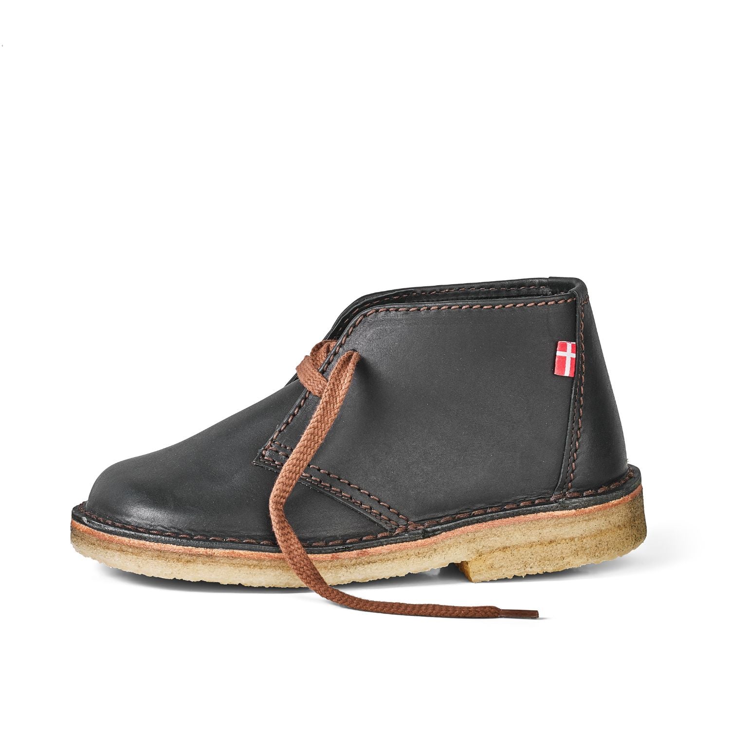 Duckfeet Sjælland Black leather ankle boot, outer side view on white background