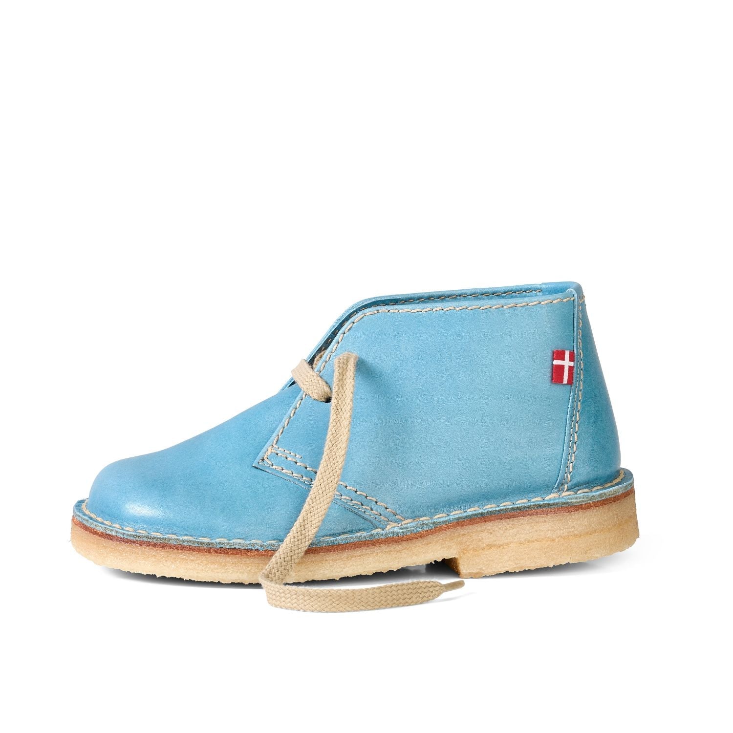 Duckfeet Sjælland Jeans leather ankle boot, outer side view on white background