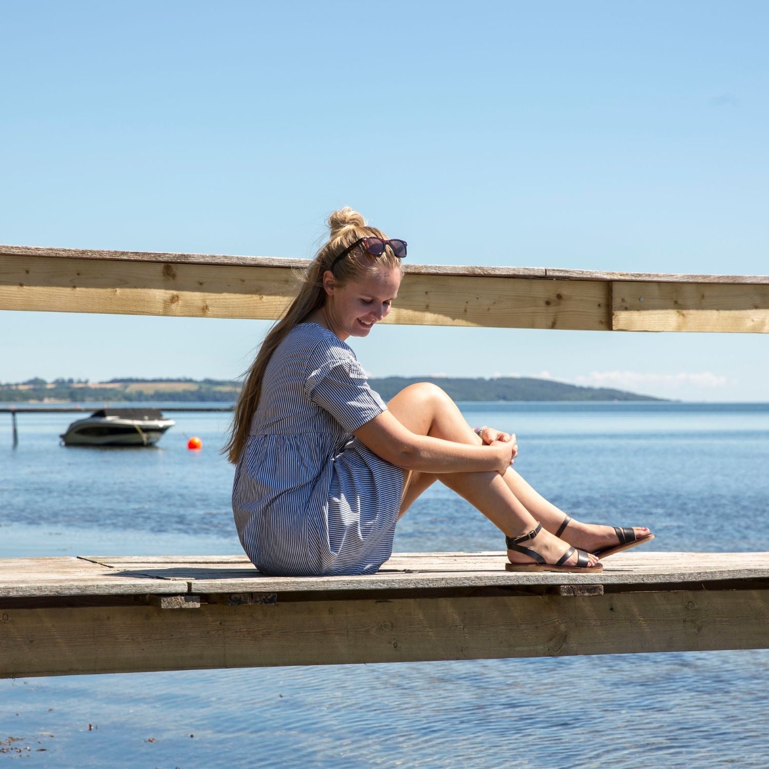 Duckfeet Skærbæk Black ankle-strap leather sandal, additional product image 3