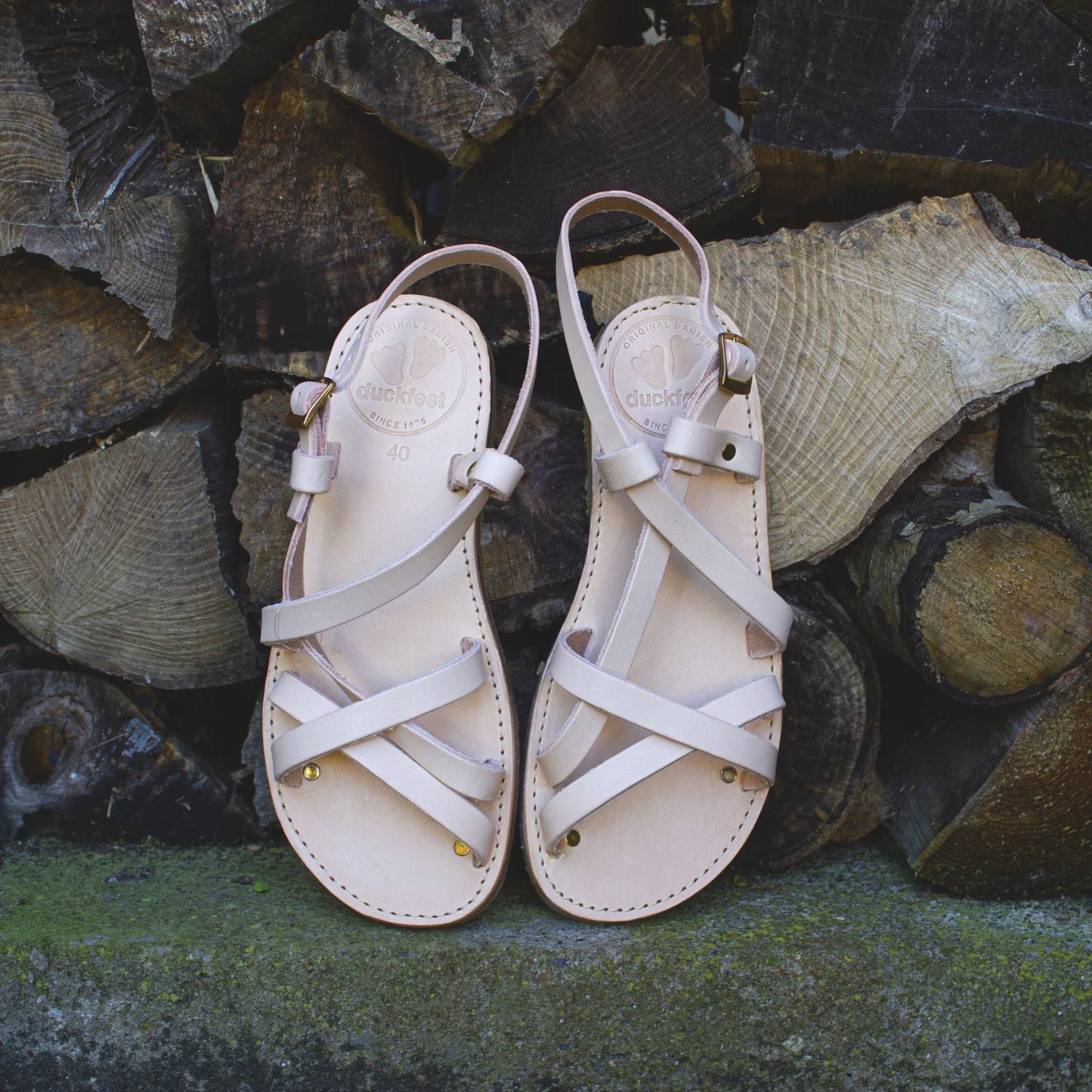 Duckfeet Bornholm Cream strappy leather sandal, additional product image 3