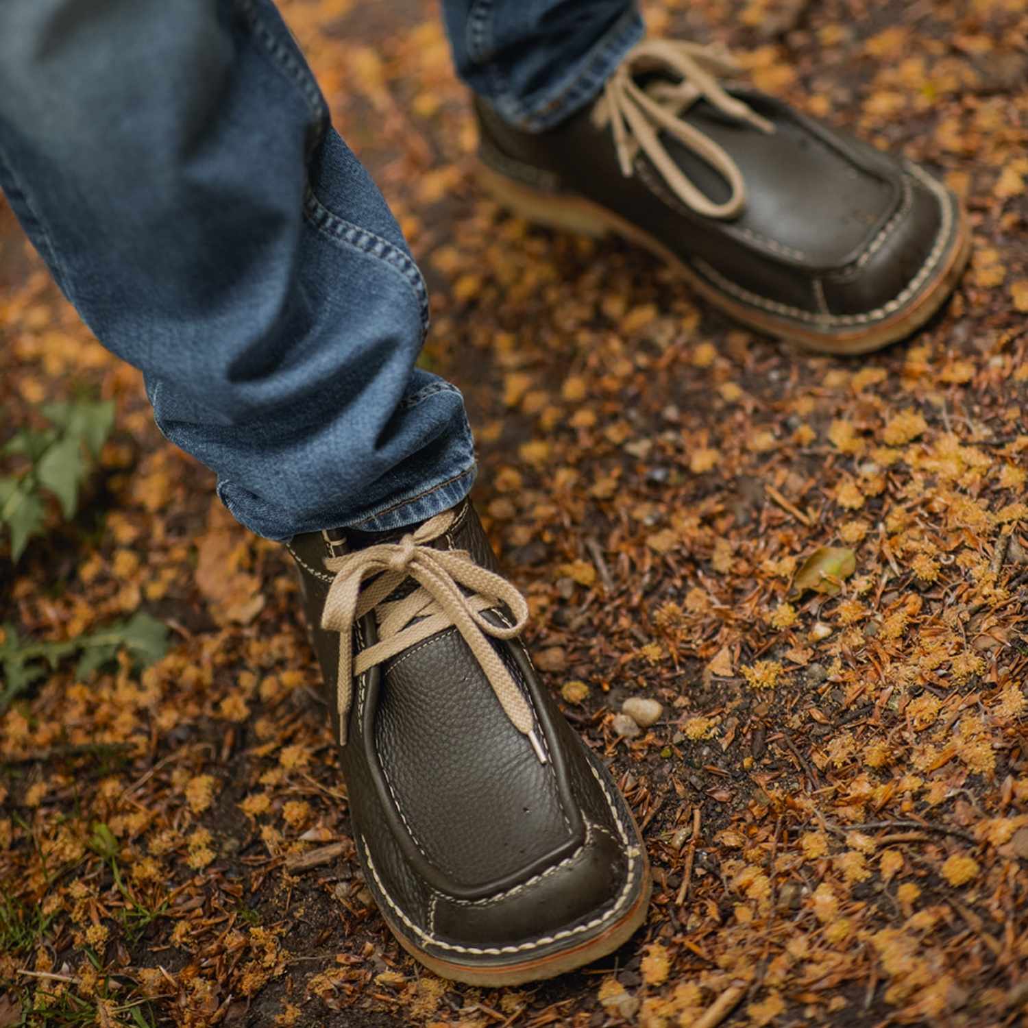 Duckfeet Ribe Olive moccasin leather ankle boot, additional product image 1