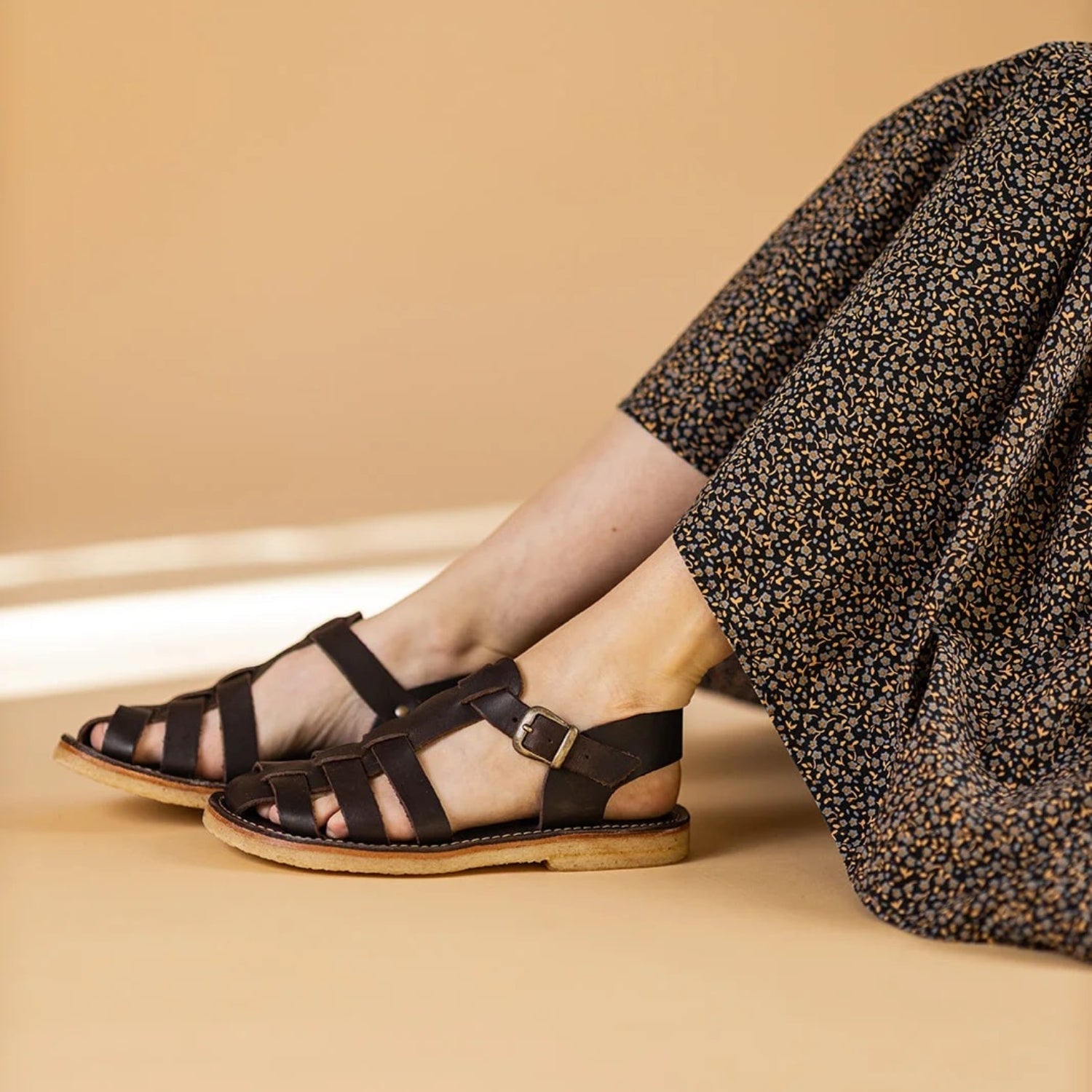 Duckfeet Ringkøbing Choco fisherman leather sandal, additional product image 1