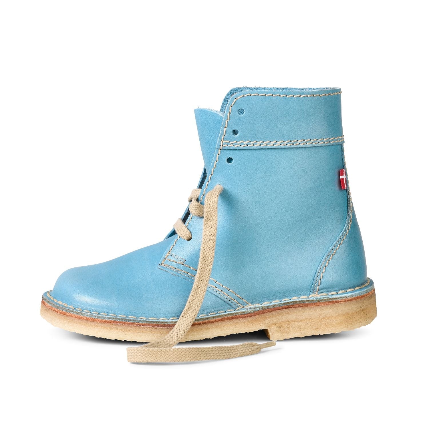 Duckfeet Fåborg Jeans lace-up leather boot, outer side view on white background