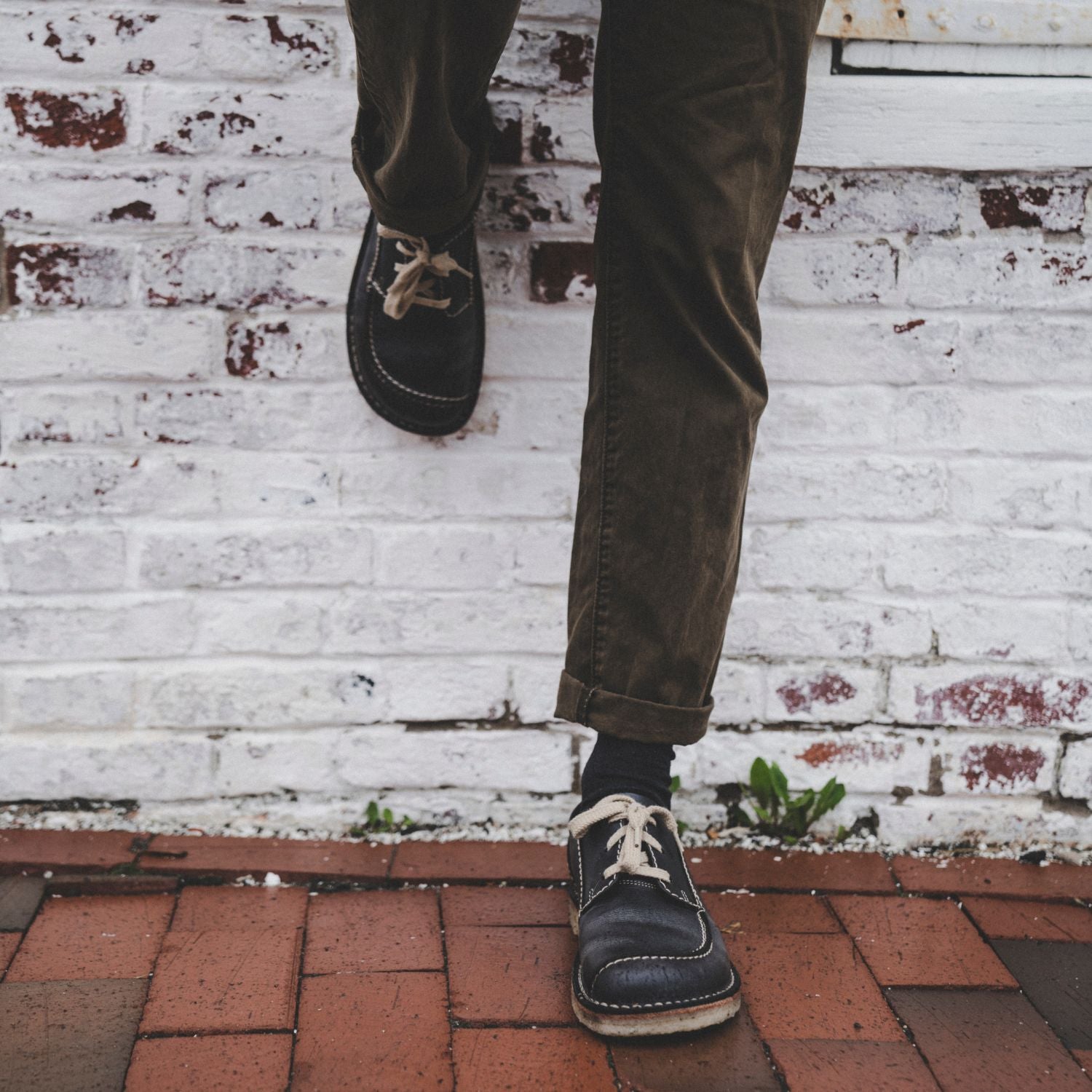 Duckfeet Fyn Blue moc-toe leather derby shoe, additional product image 1