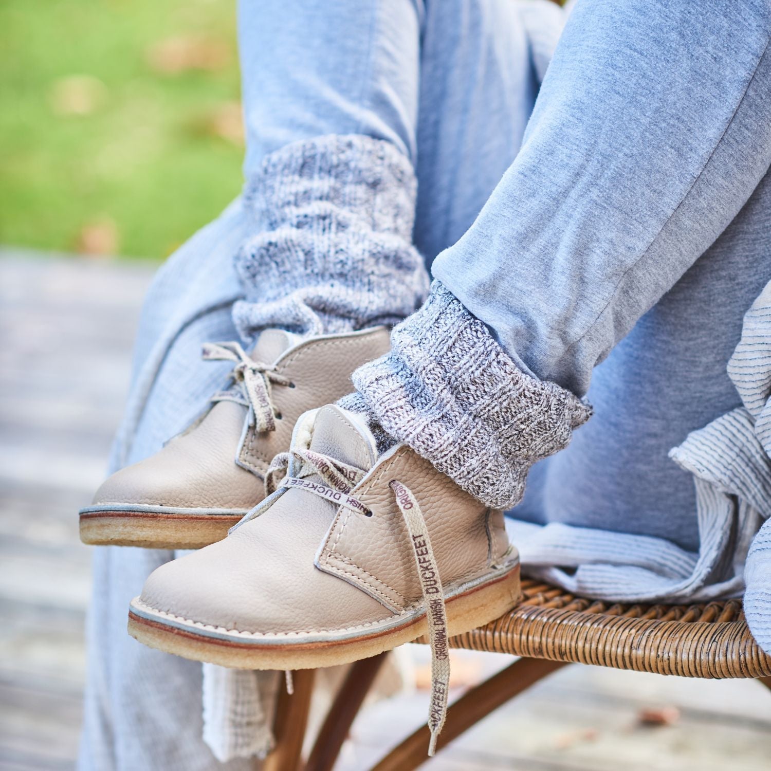 Duckfeet Grenå Cream wool-lined leather ankle boot, additional product image 1