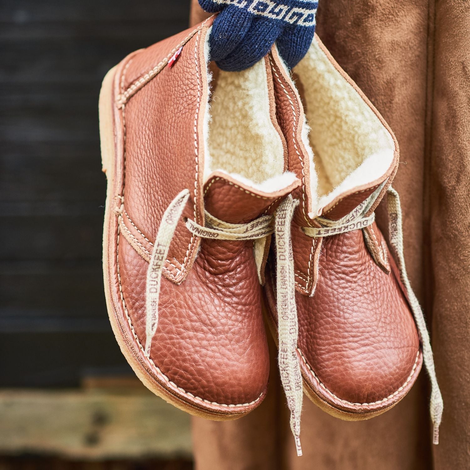 Duckfeet Grenå Nut wool-lined leather ankle boot, additional product image 1