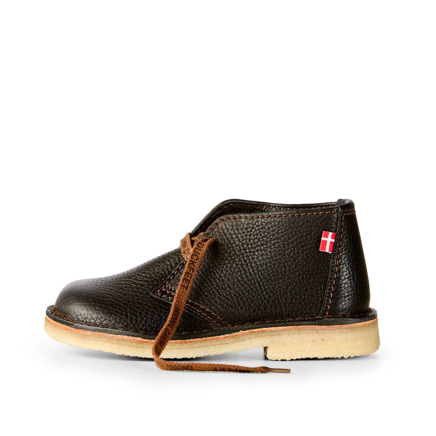 Duckfeet Helsingør Black leather ankle boot, outer side view on white background