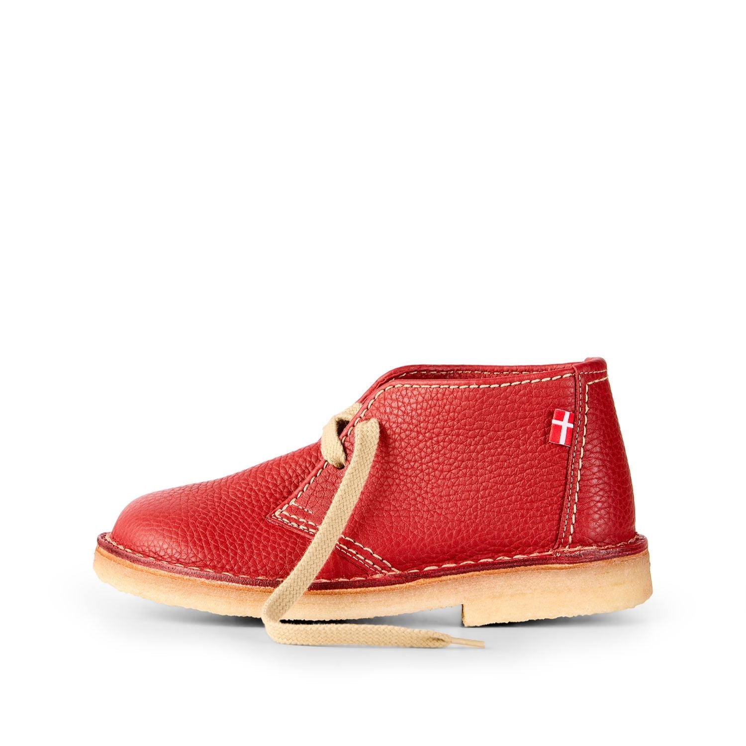 Duckfeet Helsingør Granate leather ankle boot, outer side view on white background