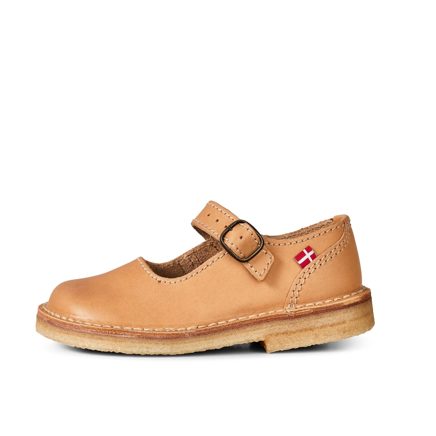 Duckfeet Himmerland Bio leather Mary Jane shoe, outer side view on white background