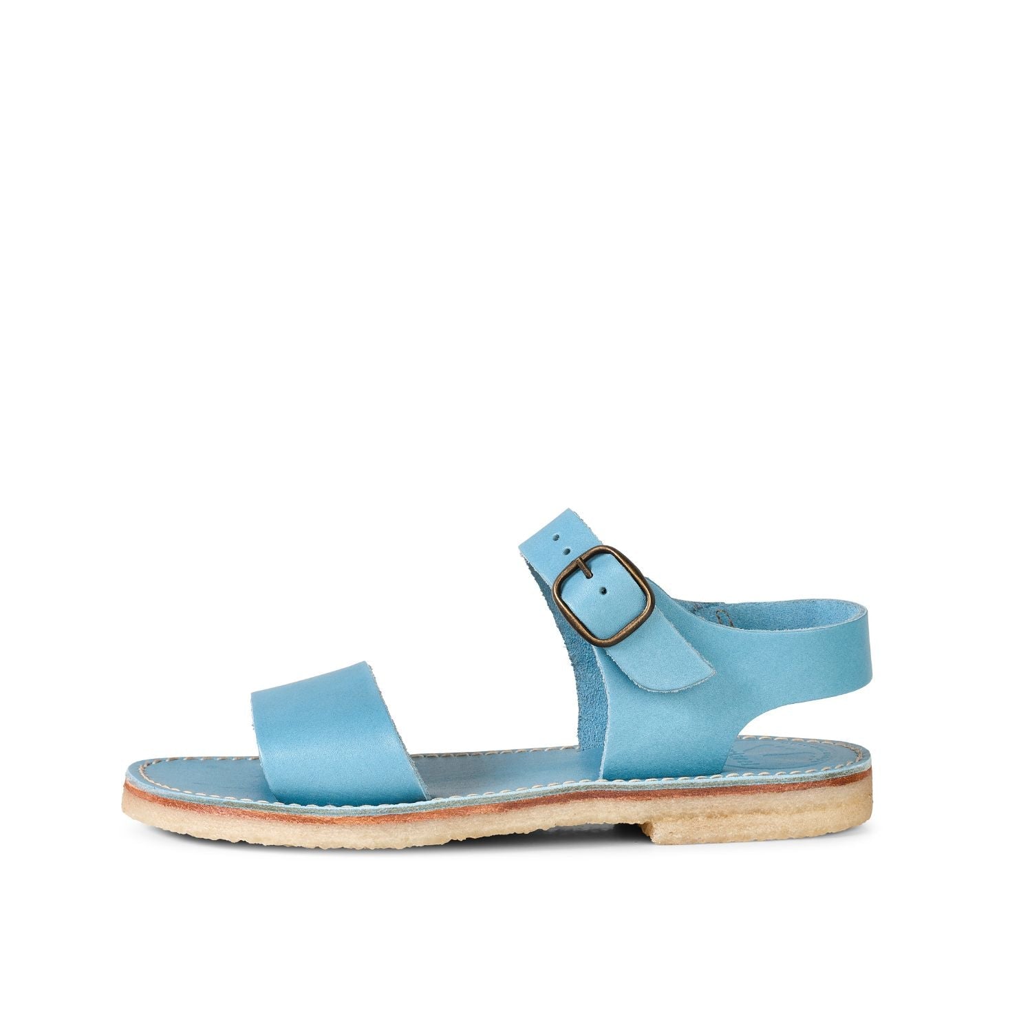 Duckfeet Løkken Jeans ankle-strap leather sandal, outer side view on white background