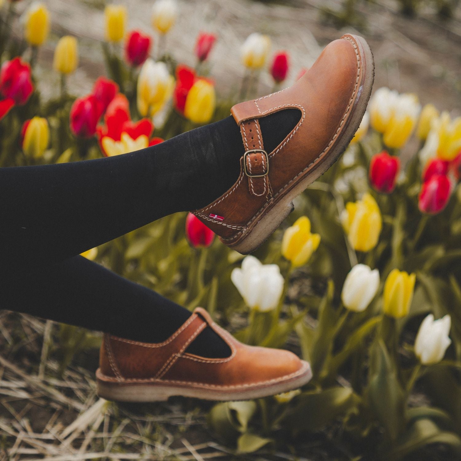 Duckfeet Lolland Brown T-strap leather Mary Jane shoe, additional product image 1