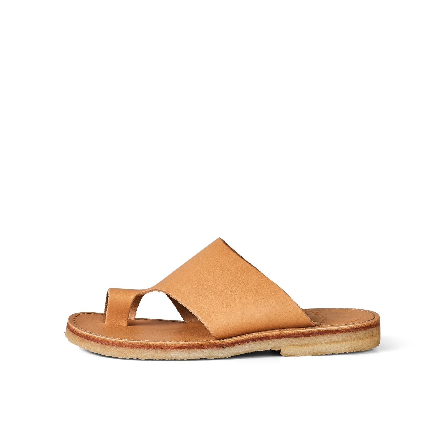 Duckfeet Mandø Bio toe-loop leather sandal, outer side view on white background