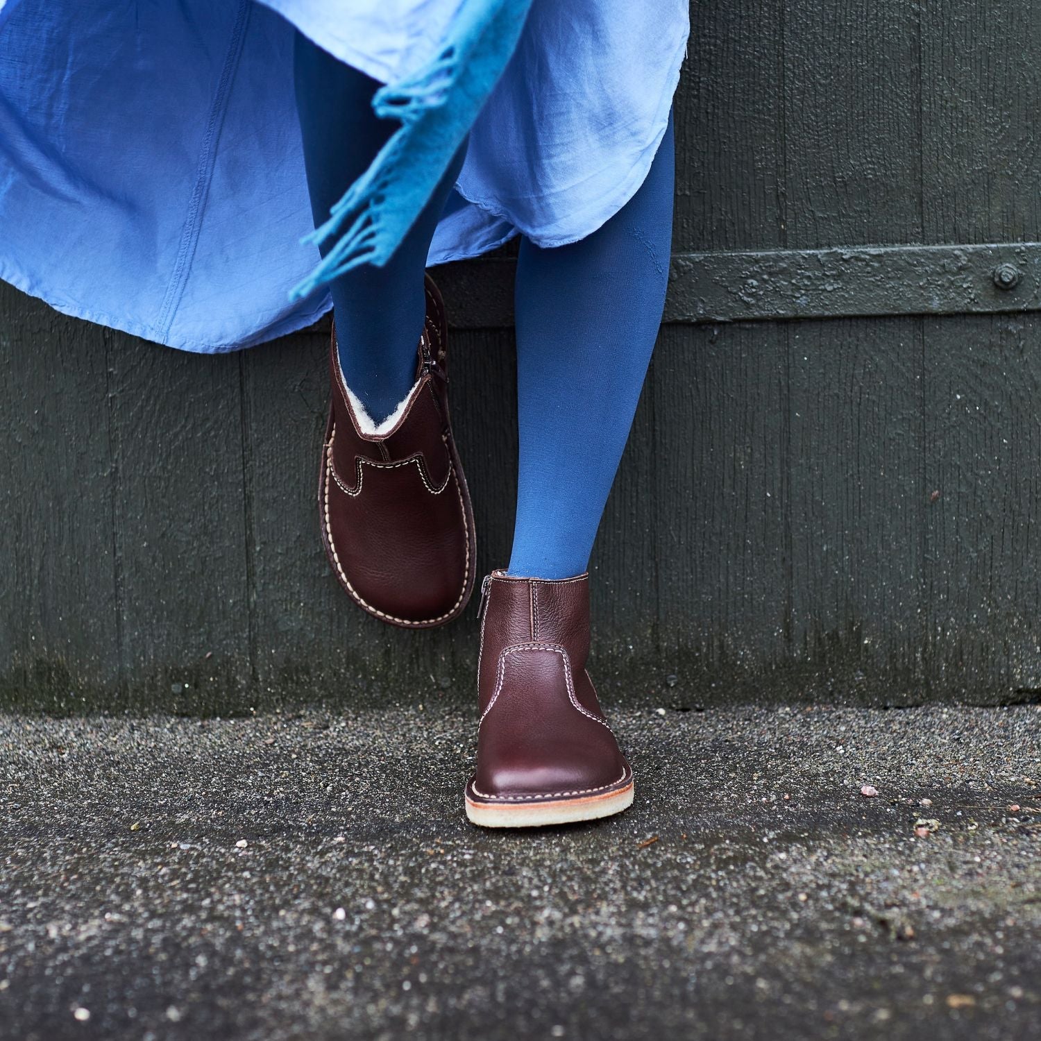 Duckfeet Middelfart Choco wool-lined zip-up leather ankle boot, additional product image 2