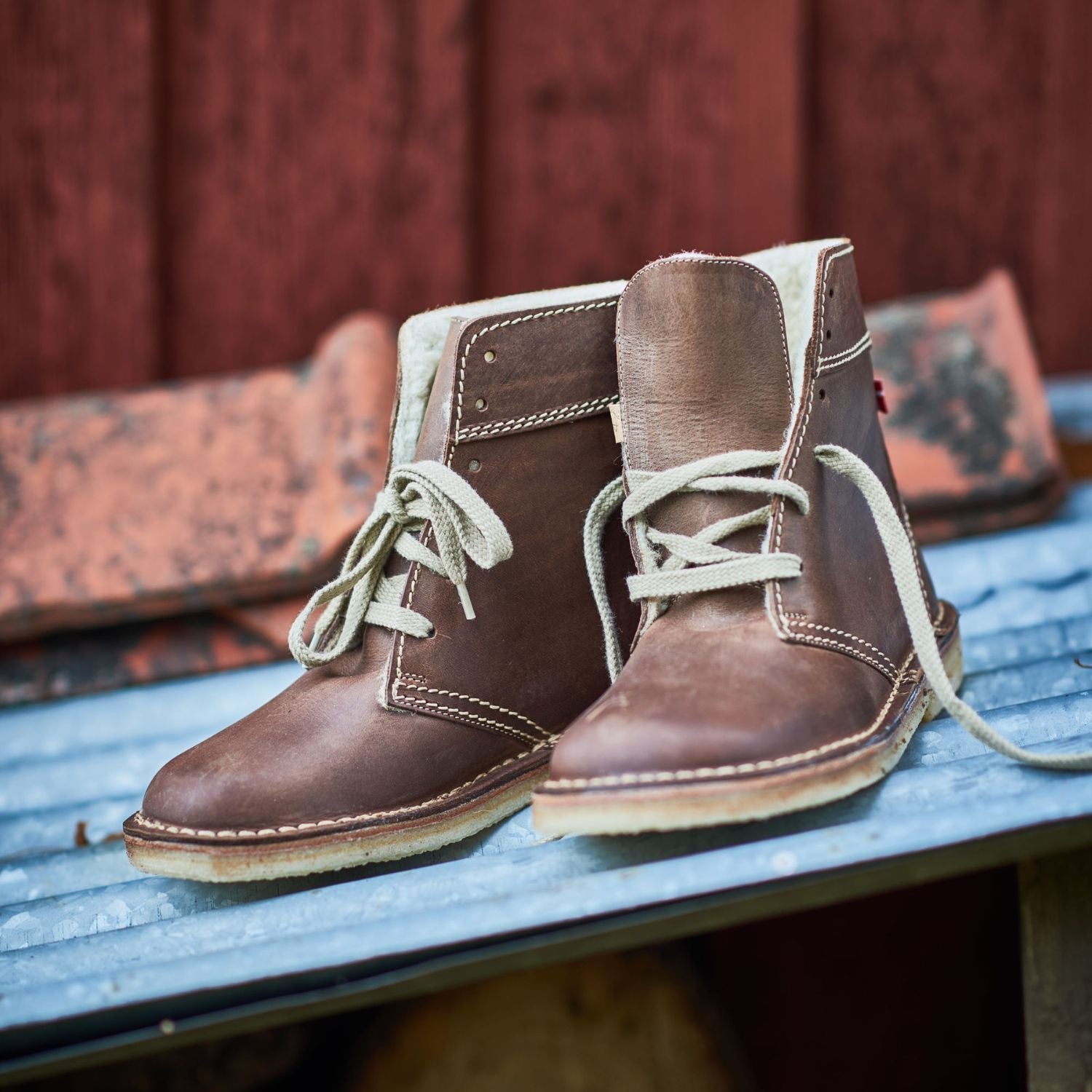 Duckfeet Odense Cocoa wool-lined lace-up leather boot, additional product image 2