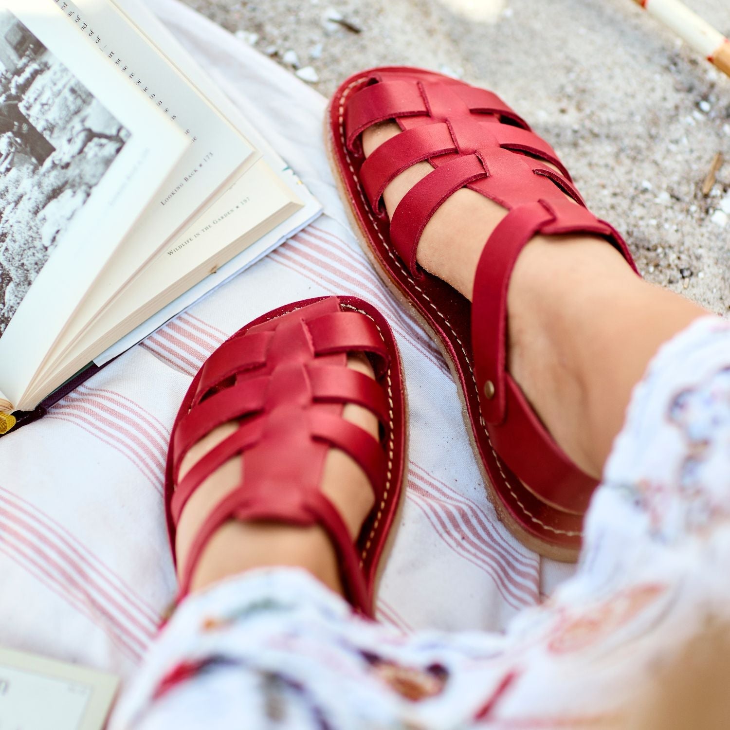 Duckfeet Ringkøbing Pink fisherman leather sandal, additional product image 1