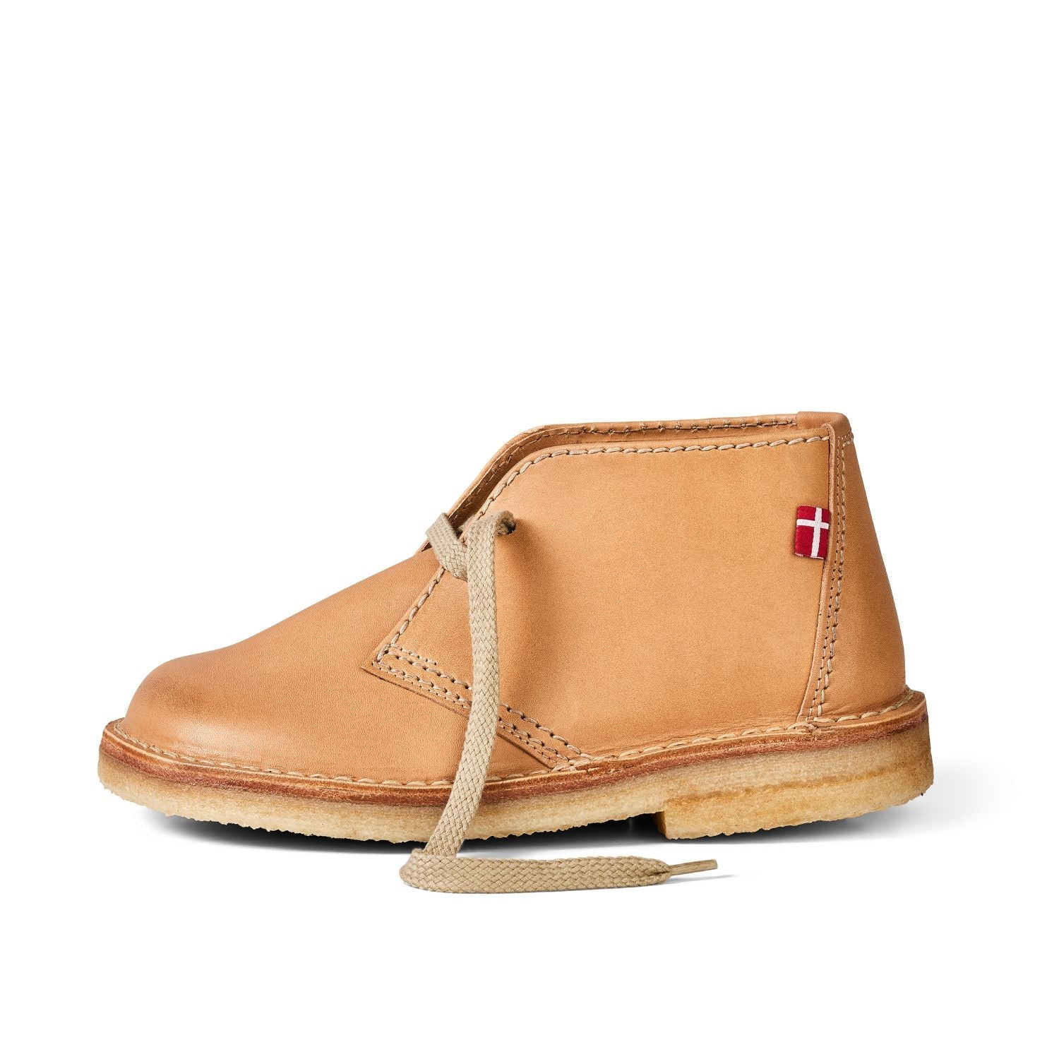 Duckfeet Sjælland Bio leather ankle boot, outer side view on white background