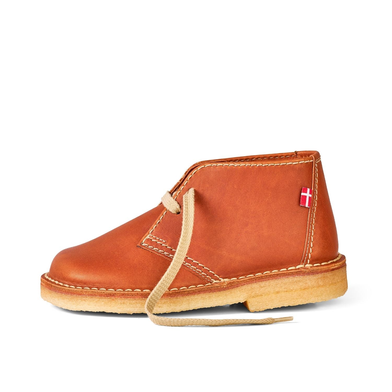 Duckfeet Sjælland Brown leather ankle boot, outer side view on white background