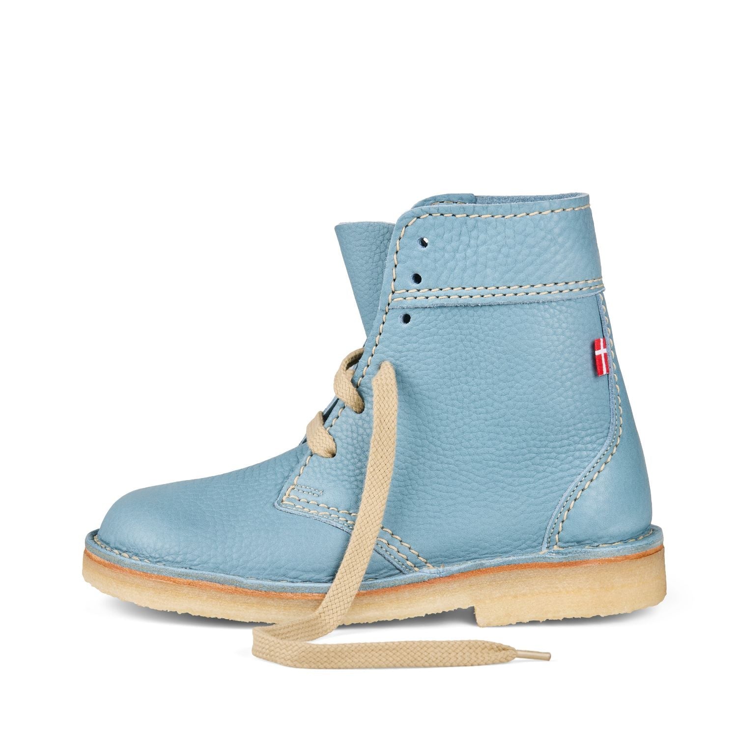 Duckfeet Sønderborg Jeans lace-up leather boot, outer side view on white background