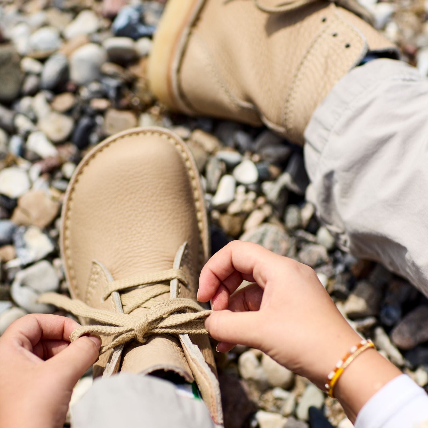 Duckfeet Sønderborg Cream lace-up leather boot, additional product image 1