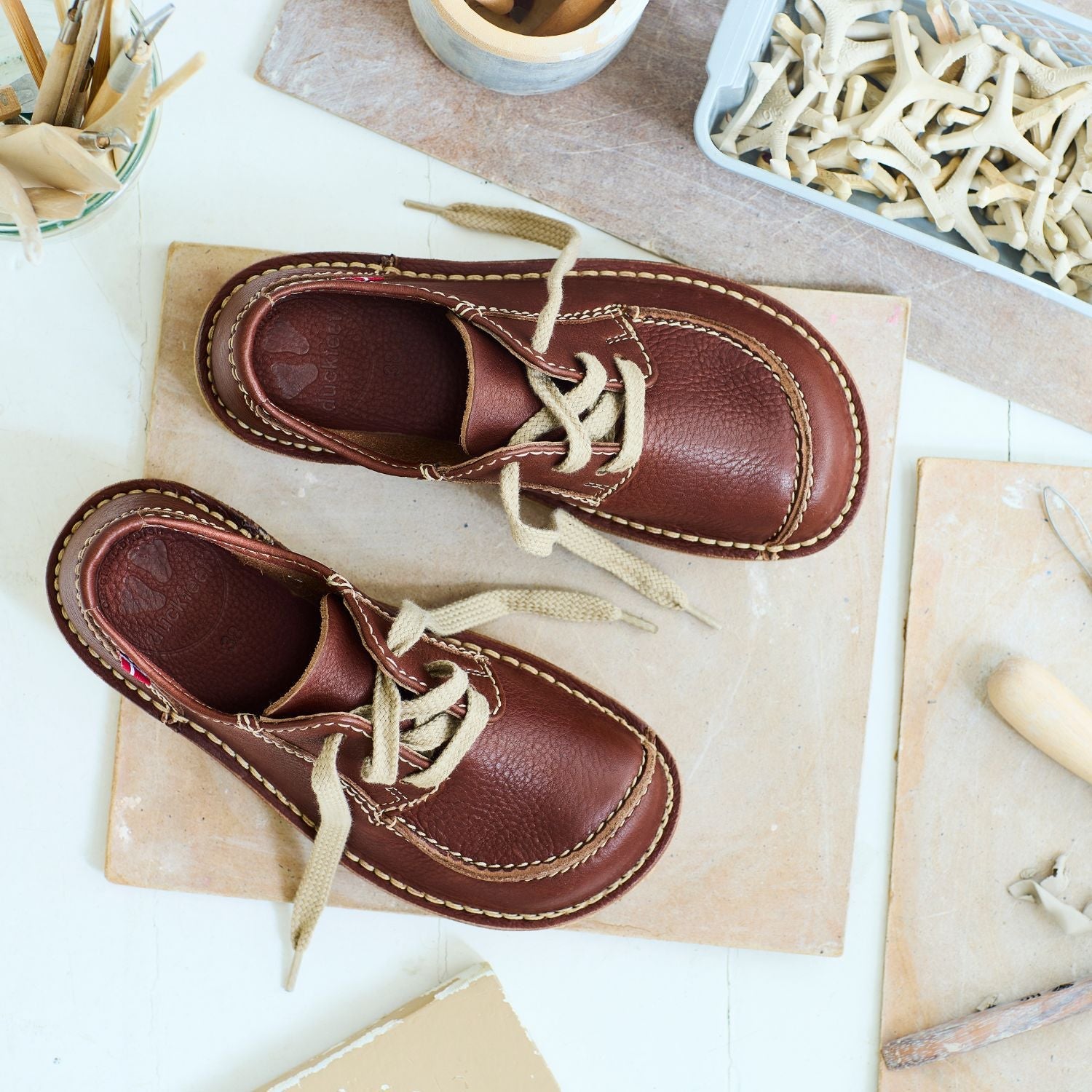 Duckfeet Svendborg Nut moc-toe leather derby shoe, additional product image 1